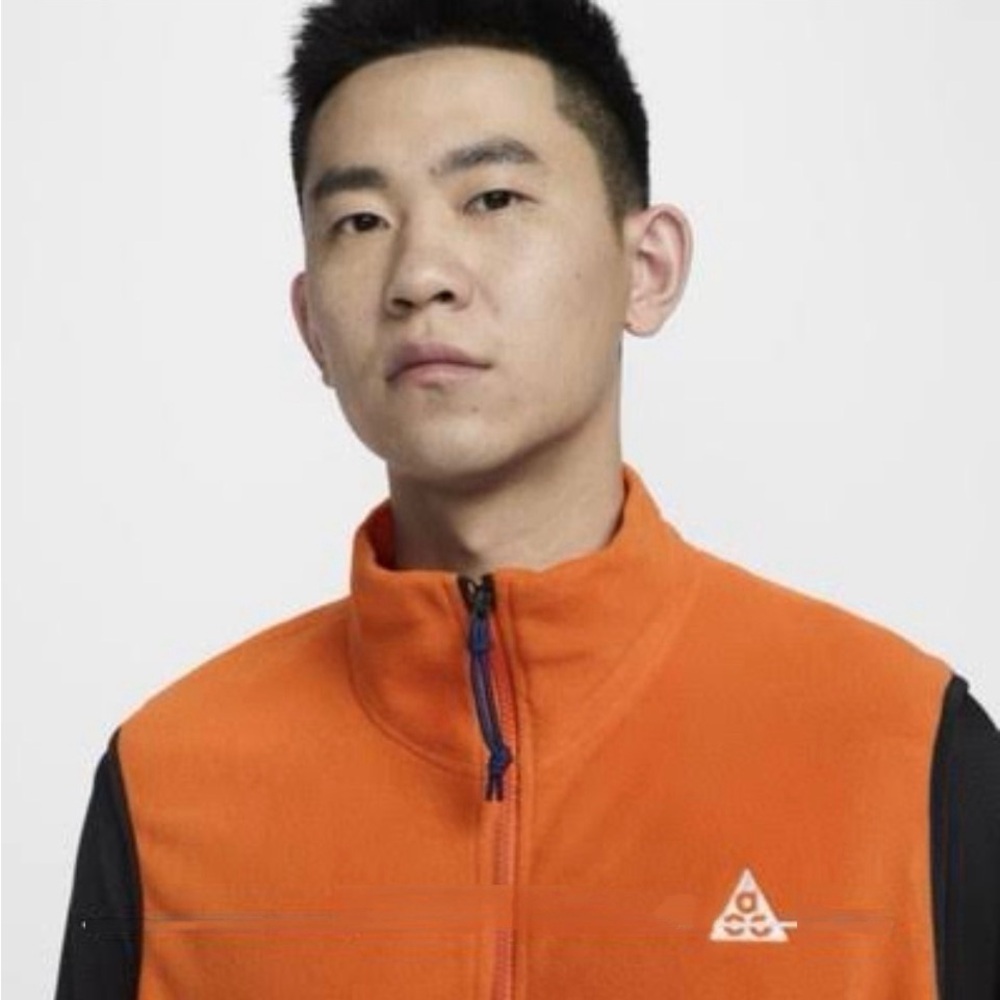 NIKE ACG Wolf Tree Men’s Vest Polartec Size XL  Orange/Black HJ2468-819 NWT